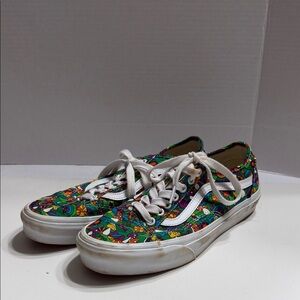 Colorful Vans Floral Women's Sneakers